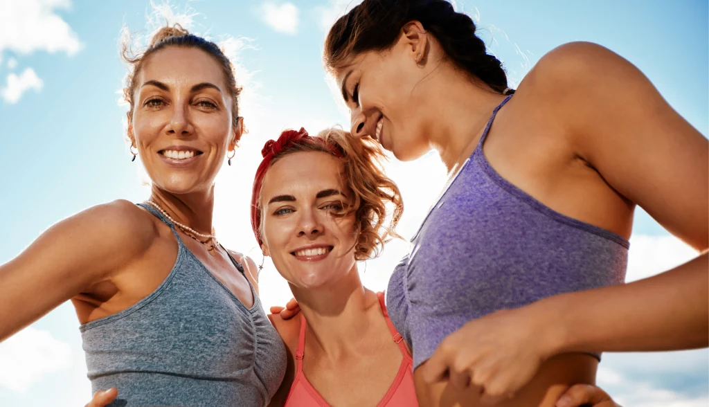 Smiling Ladies in workout gear