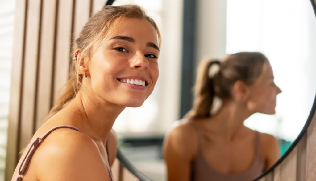 Tanned Woman Smiling